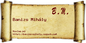 Banizs Mihály névjegykártya